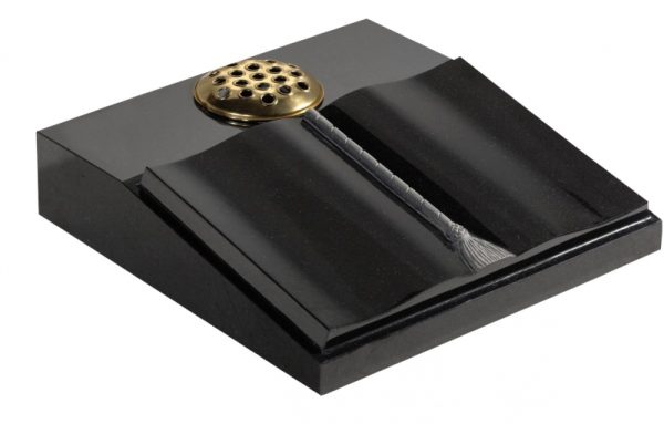 E255 Dense Black Granite Cremation Memorial Stone