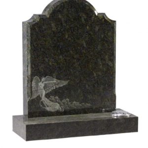 EC43 Butterfly Blue Granite Memorial Headstone